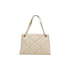 Beige Artificial Leather Handbag
