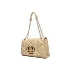 Beige Artificial Leather Handbag