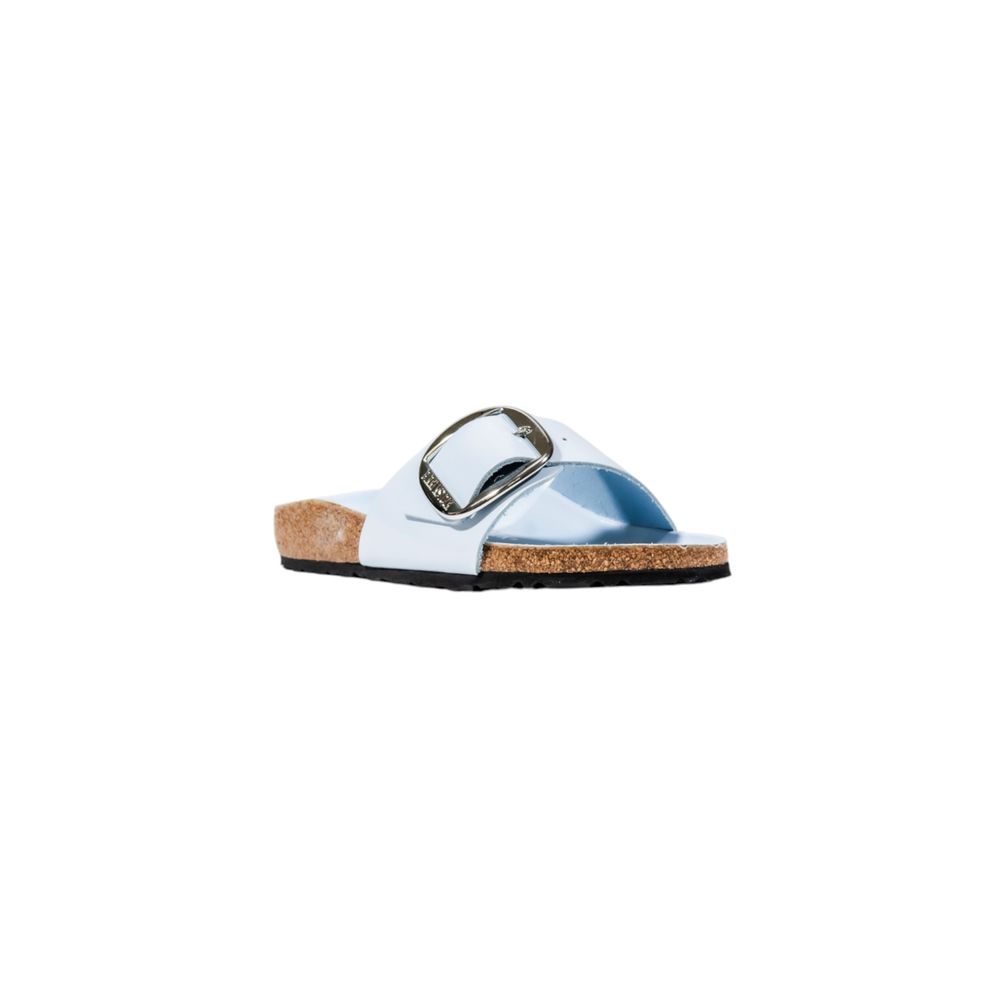 Blue Artificial Leather Flat Sandals
