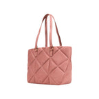 Pink Suede Leather Handbag