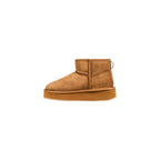 Beige Leather Ankle Boots