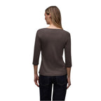 Brown Cotton Long Sleeve T-Shirt