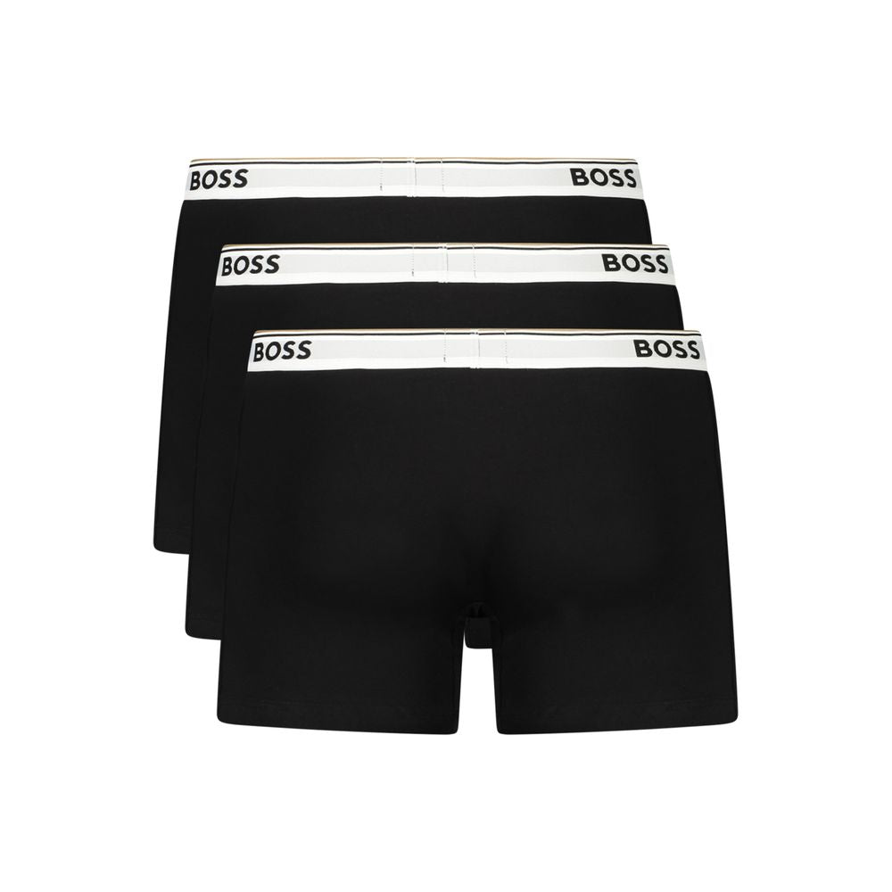 Black Cotton Men Boxer