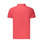 Red Cotton Men Polo Shirt