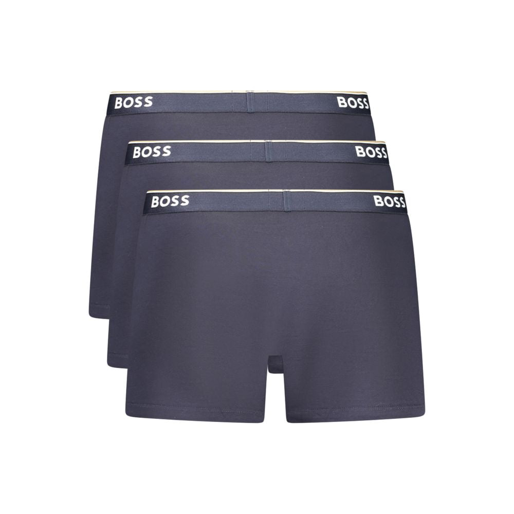 Blue Cotton Men Boxer Short