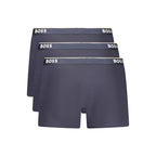 Blue Cotton Men Boxer Short