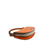 Orange Polyurethane Women Shoulder Bag
