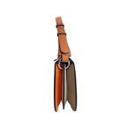 Orange Polyurethane Women Shoulder Bag