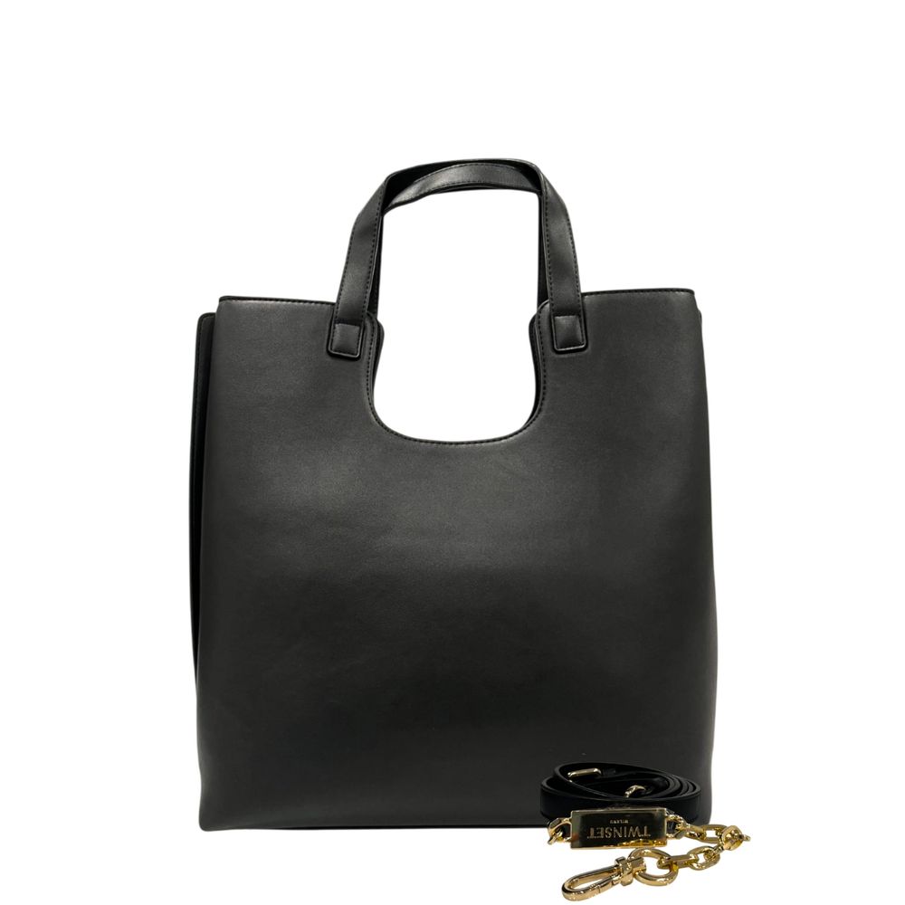 Black PU Women Shoulder Bag