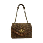 Brown Polypropylene Women Crossbody Bag