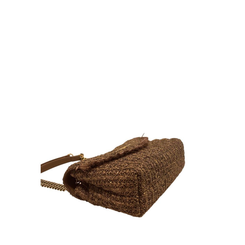 Brown Polypropylene Women Crossbody Bag