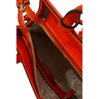 Orange Faux Leather Women Handbag