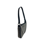 Black Polyurethane Women Shoulder Bag