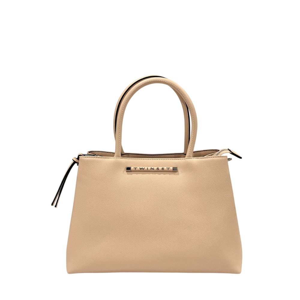 Pink Polyurethane Women Handbag