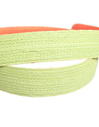 Green Orange Braided Metal Buckle Waist Cintura Belt