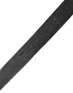 Men Black Leather Metal Buckle Belt