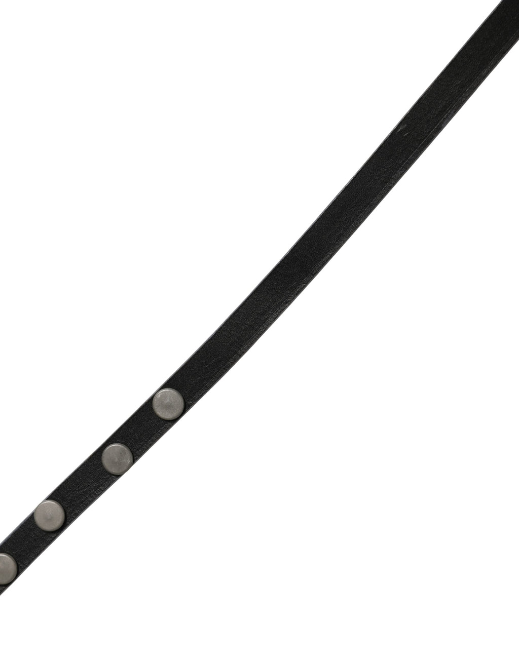 White Leather Studded Cintura Belt