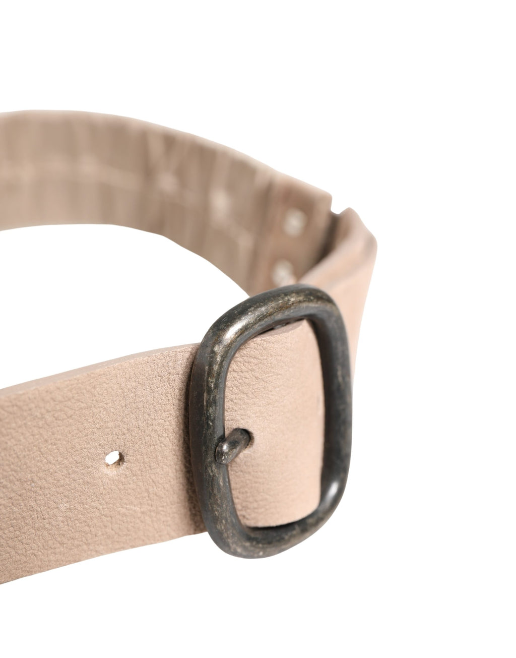 Women Beige Polyester Silver Metal Buckle Waist Belt