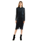 Blue Polyester Casual Dress