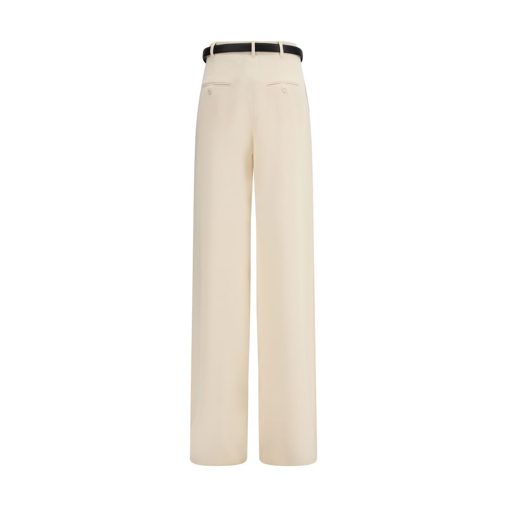 Beige Triacetate Dress Pants