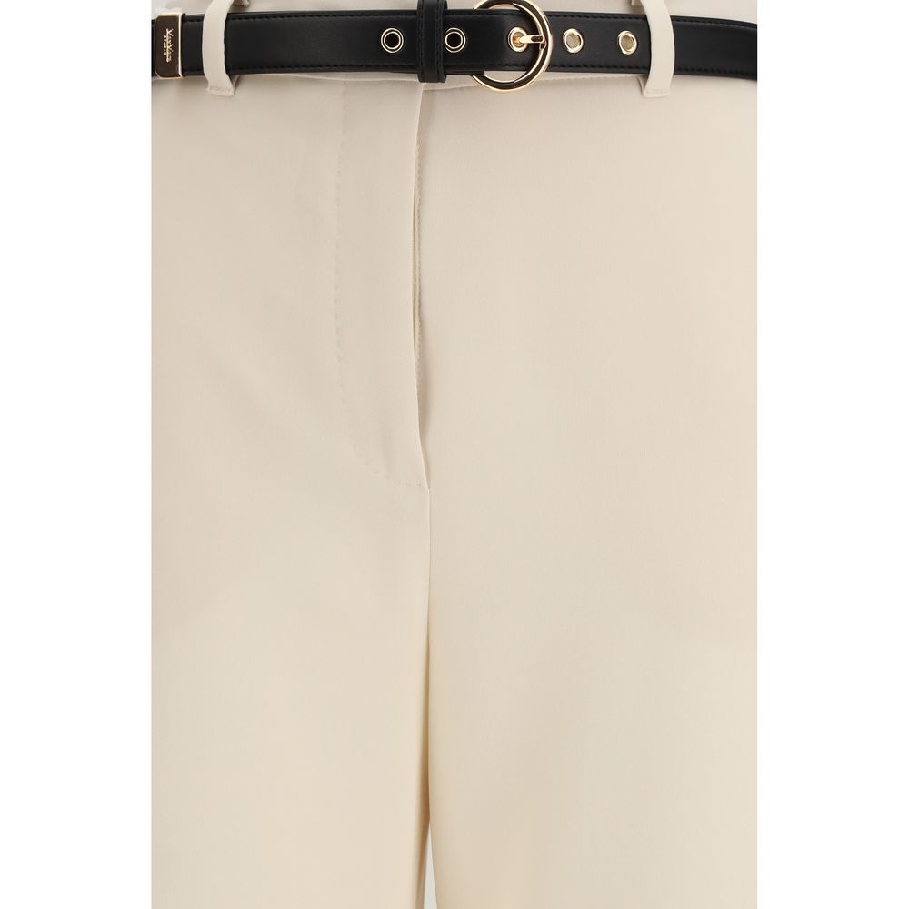Beige Triacetate Dress Pants