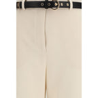 Beige Triacetate Dress Pants