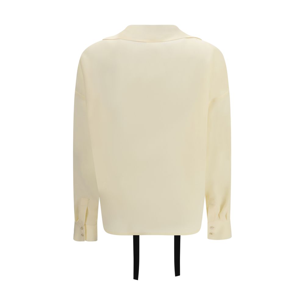 Beige Silk Blouse