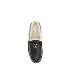 Black Calf Leather Bos Taurus Slip-On Loafers