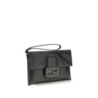 Black Calf Leather Bos Taurus Clutch Bag