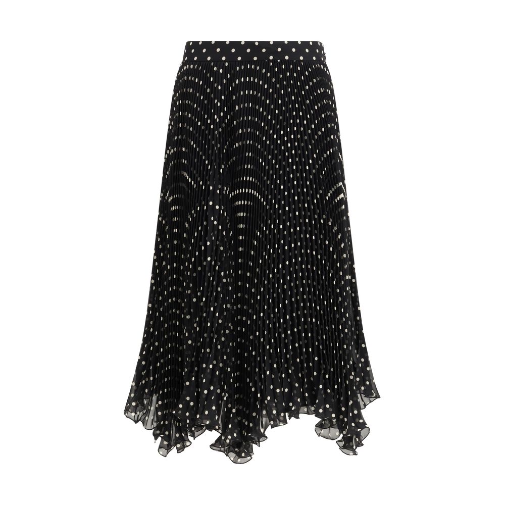 Black Viscose Midi Skirt