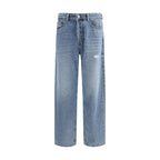 Blue Cotton Relaxed Fit Jeans