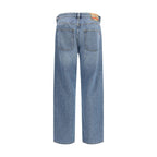Blue Cotton Relaxed Fit Jeans