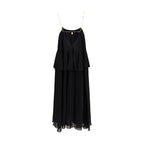 Black Silk Casual Dress