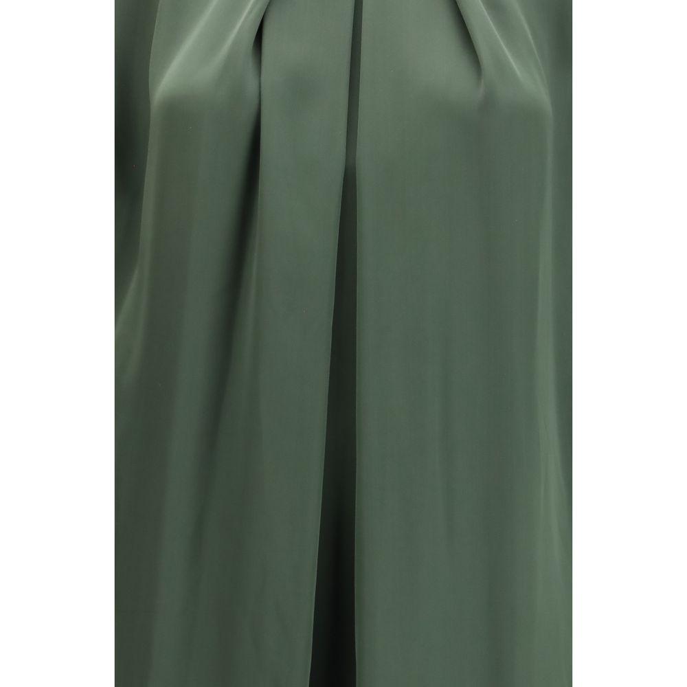 Bicolor Silk Casual Dress