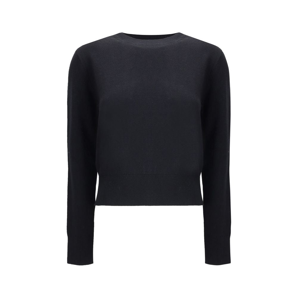 Black Merino Wool Sweatshirt