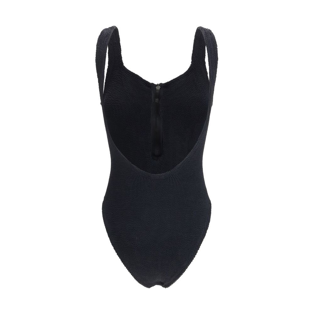 Black Polyamide One-Piece Swimsuit