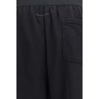 Black Cotton Casual Pants