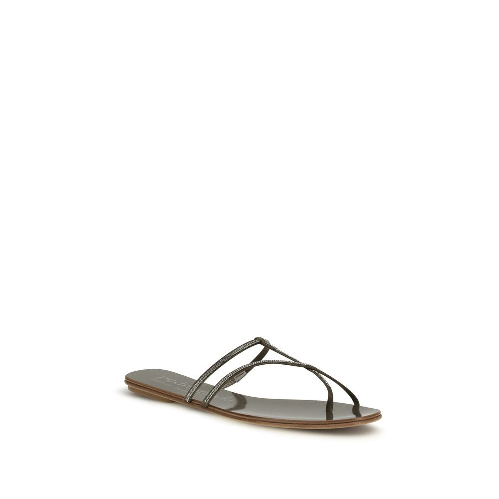 Brown Calf Leather Bos Taurus Sandals