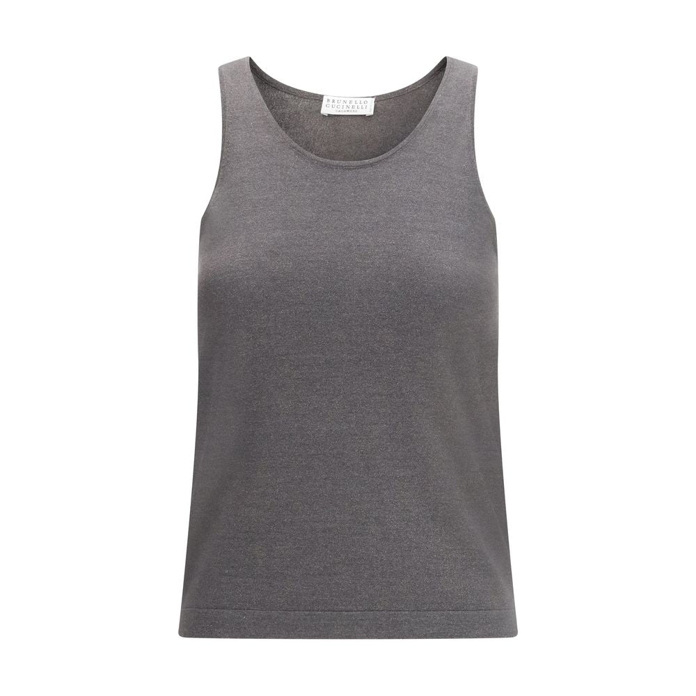 Gray Cashmere Tank Tops