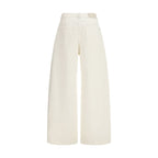 Beige Cotton Pants