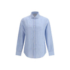 Blue Linen Pattern Shirt