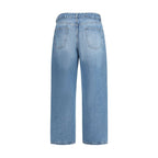Blue Polyester Jeans Denim