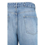 Blue Polyester Jeans Denim