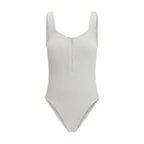 White Polyamide One-Piece Swimsuit