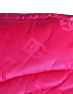 Men Pink Logo Print Whole Head Wrap Capello Hat