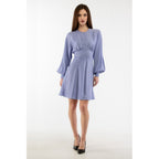 Purple Marabou Casual Dress