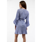 Purple Marabou Casual Dress