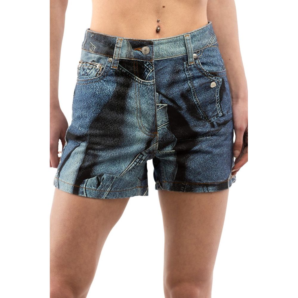 Multicolor Denim Shorts