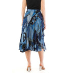 Multicolor Viscose Midi Skirt