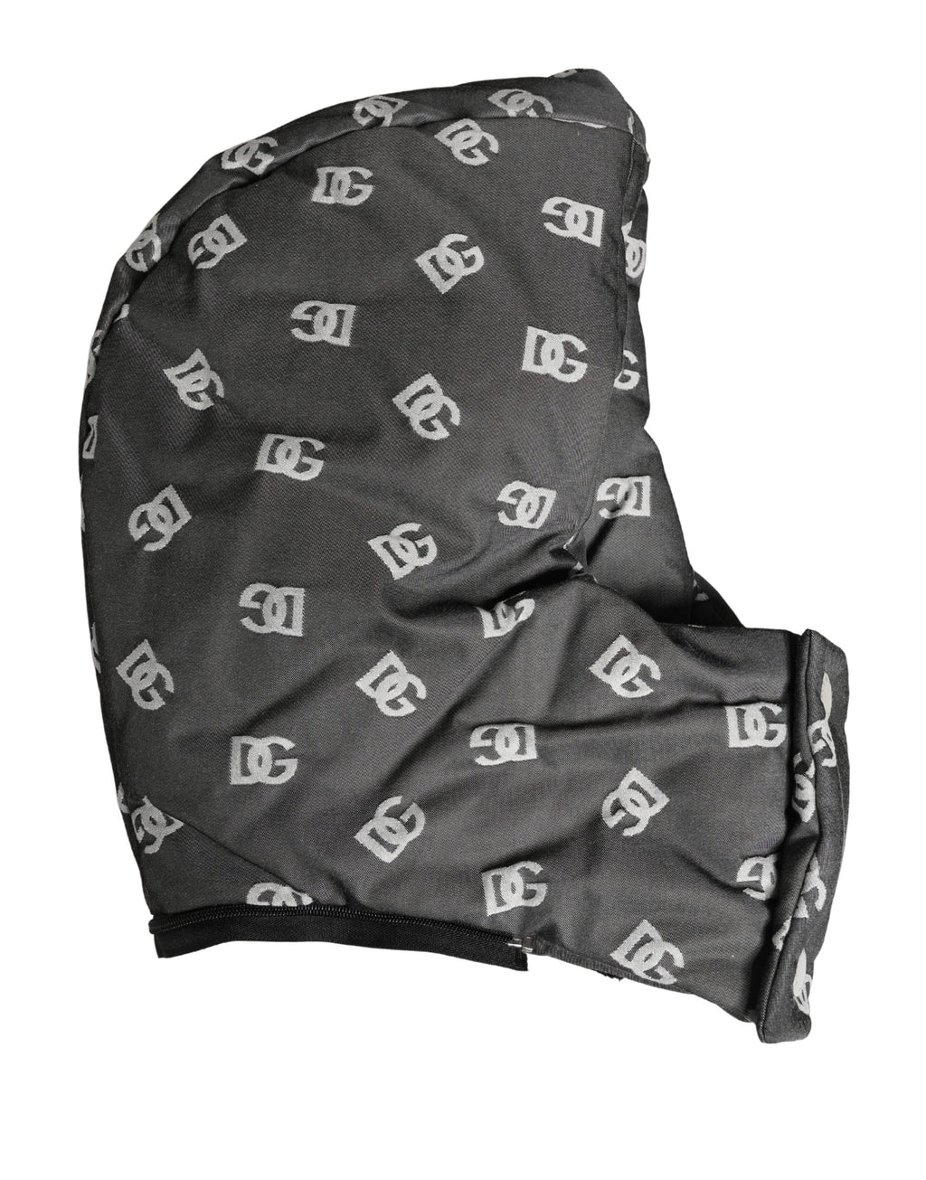 Black Logo Print Whole Head Wrap Capello Hat